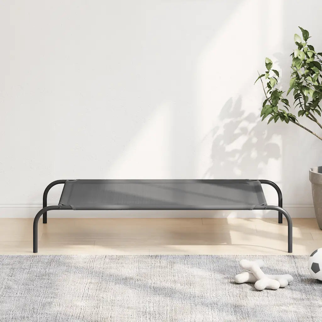 Cuccia per cani rialzata 110x65x20 cm in textilene e acciaio
