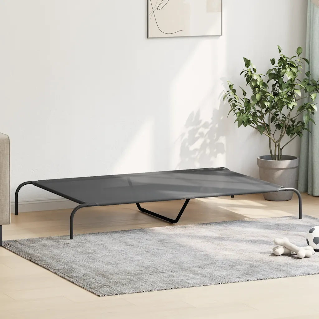 Cuccia per cani rialzata 150x90x20 cm in textilene e acciaio