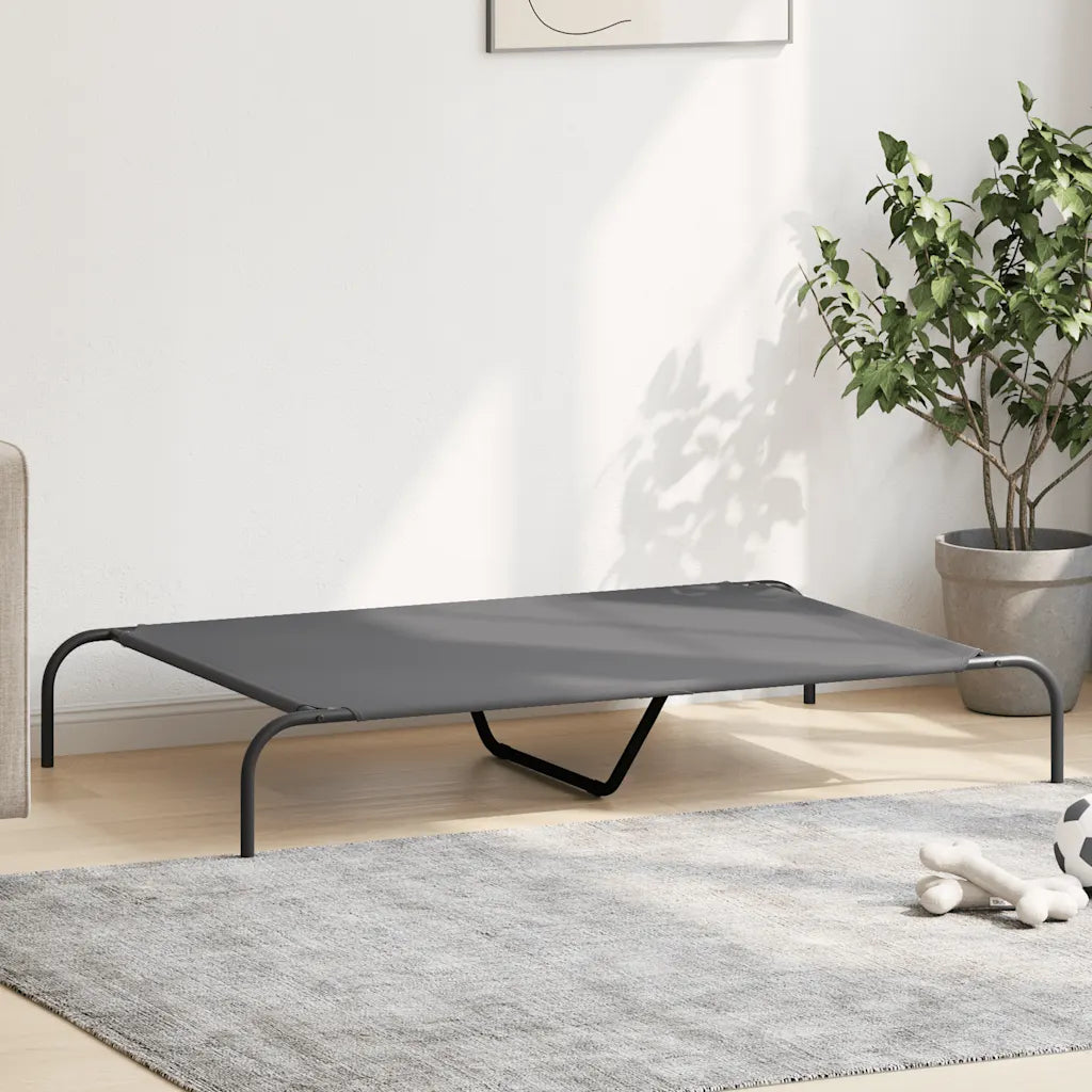 Cuccia per cani rialzata 130x80x20 cm in tela Oxford e acciaio