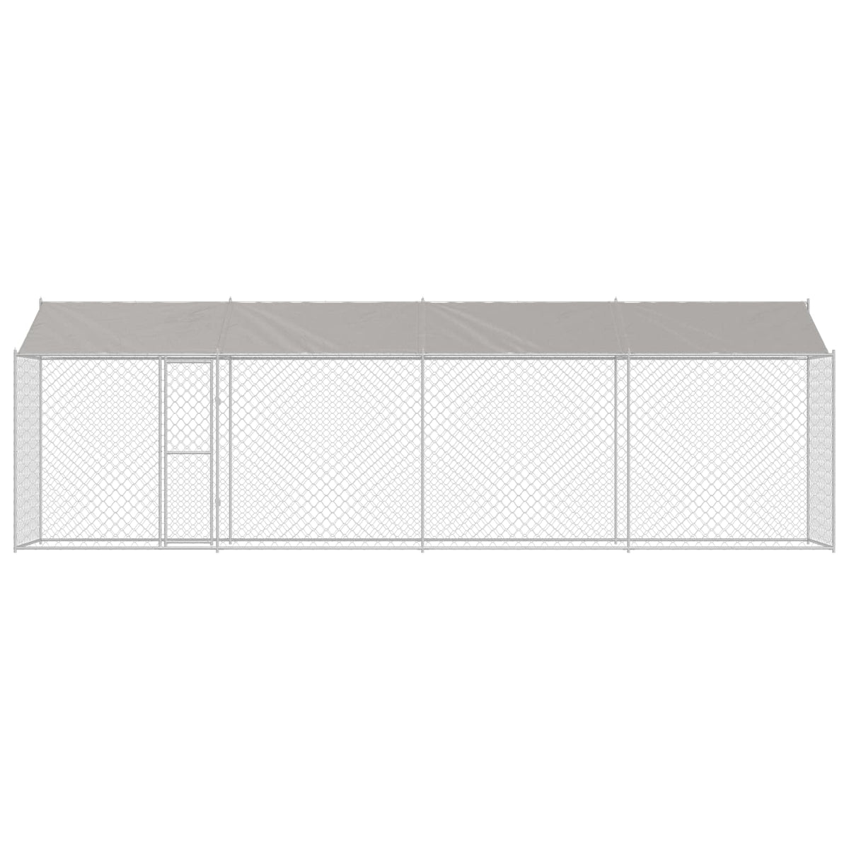 Gabbia per Cani con Tetto Argento 800 x 200 x 256 cm