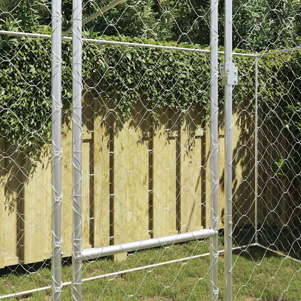 Gabbia per cani Argento 400 x 200 x 200 cm Acciaio zincato