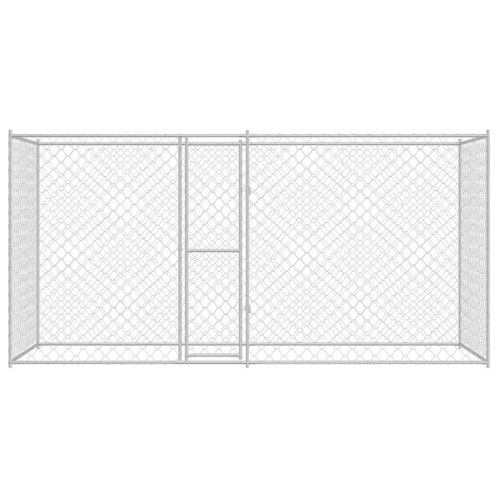 Gabbia per cani Argento 400 x 200 x 200 cm Acciaio zincato