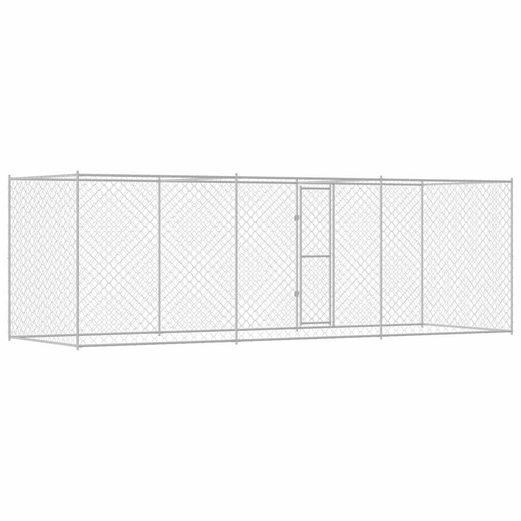 Gabbia per cani Argento 600 x 200 x 200 cm Acciaio zincato