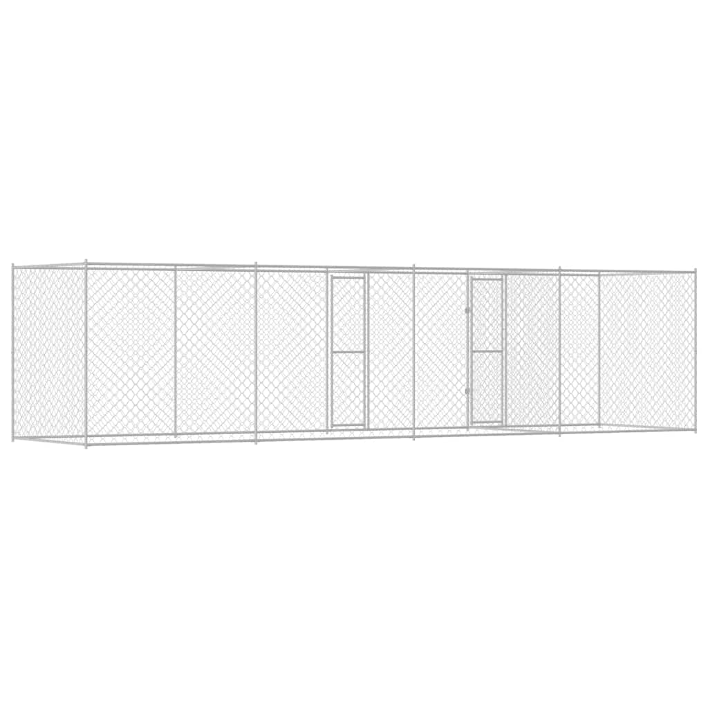 Gabbia per cani Argento 600 x 200 x 200 cm Acciaio zincato
