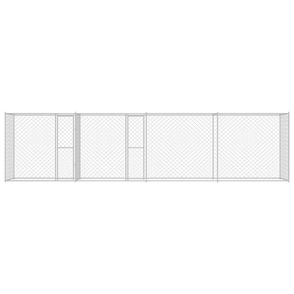 Gabbia per cani Argento 600 x 200 x 200 cm Acciaio zincato