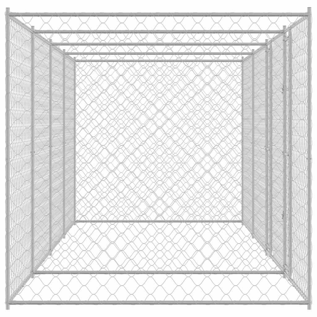 Gabbia per cani Argento 600 x 200 x 200 cm Acciaio zincato