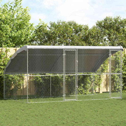 Cuccia per cani 2 pz Argento 4 x 2 x 2 m Acciaio zincato
