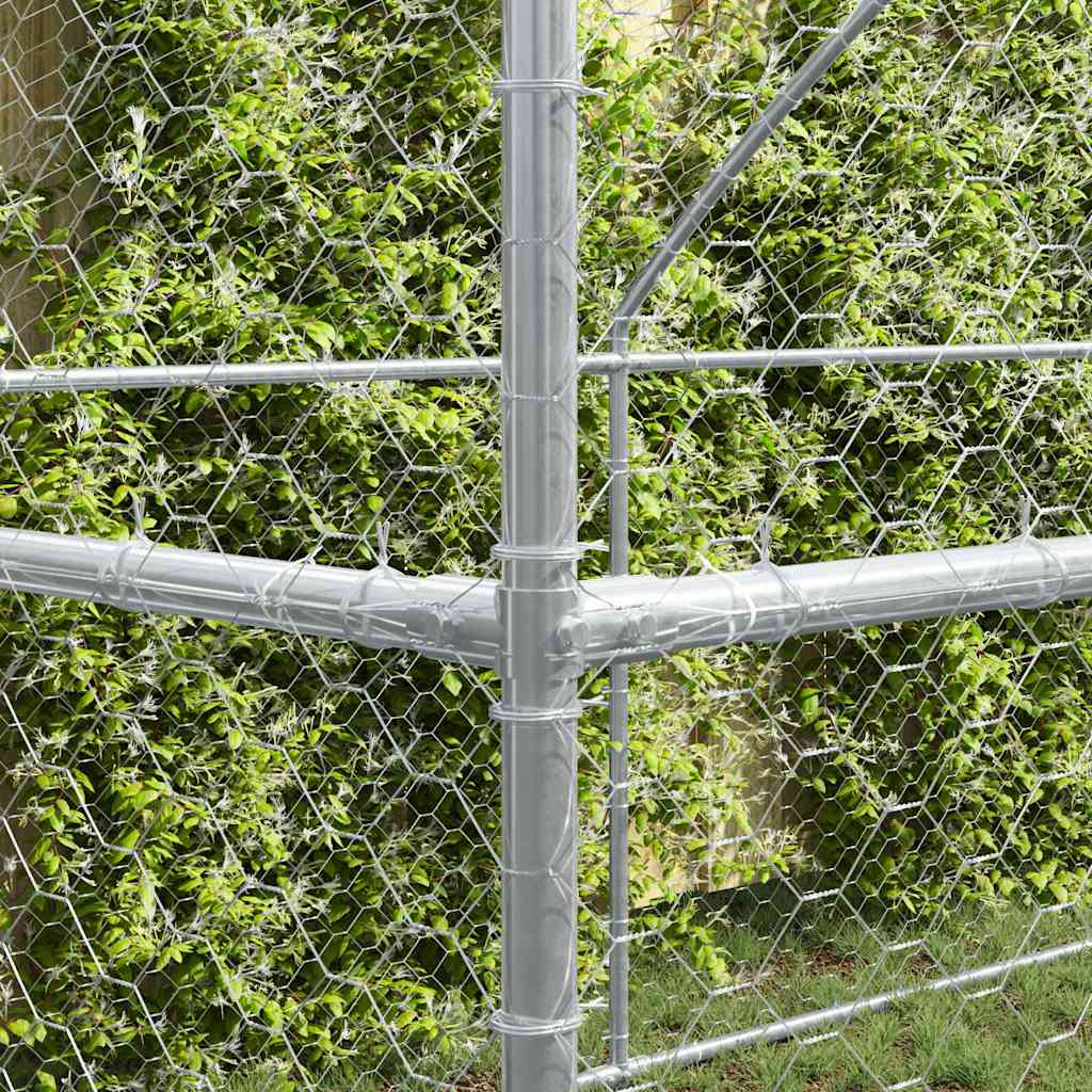 Cuccia per cani 4 pz Argento 8 x 2 x 2 m Acciaio zincato