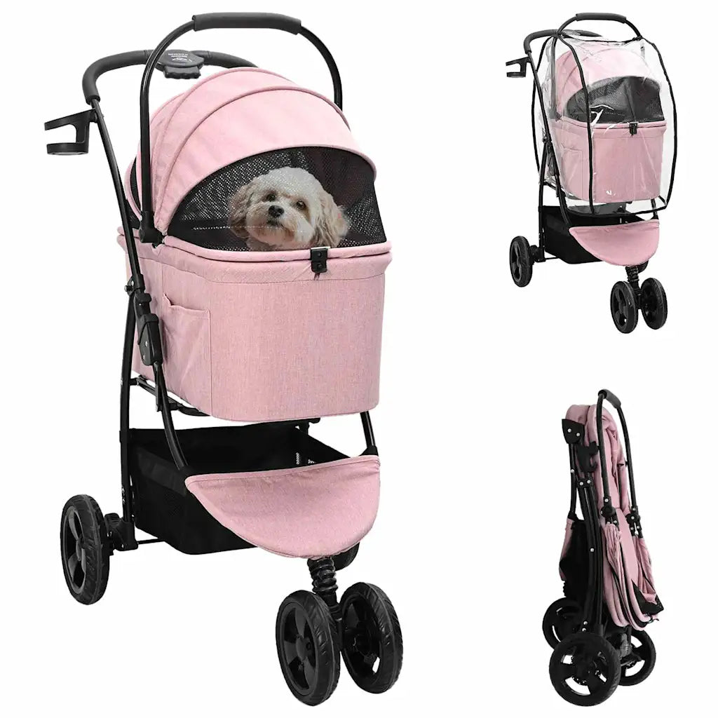 Passeggino pieghevole per animali 78 x 54 x 101 cm