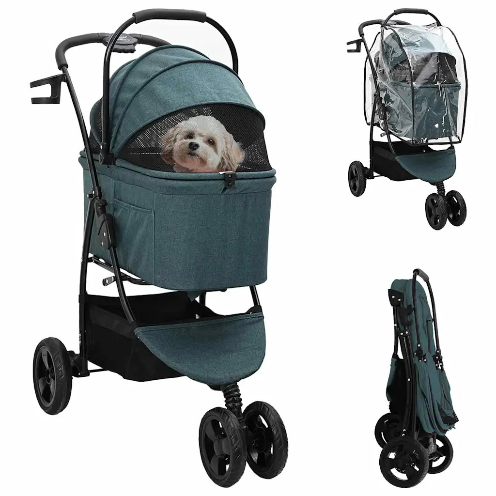 Passeggino pieghevole per animali 78 x 54 x 101 cm