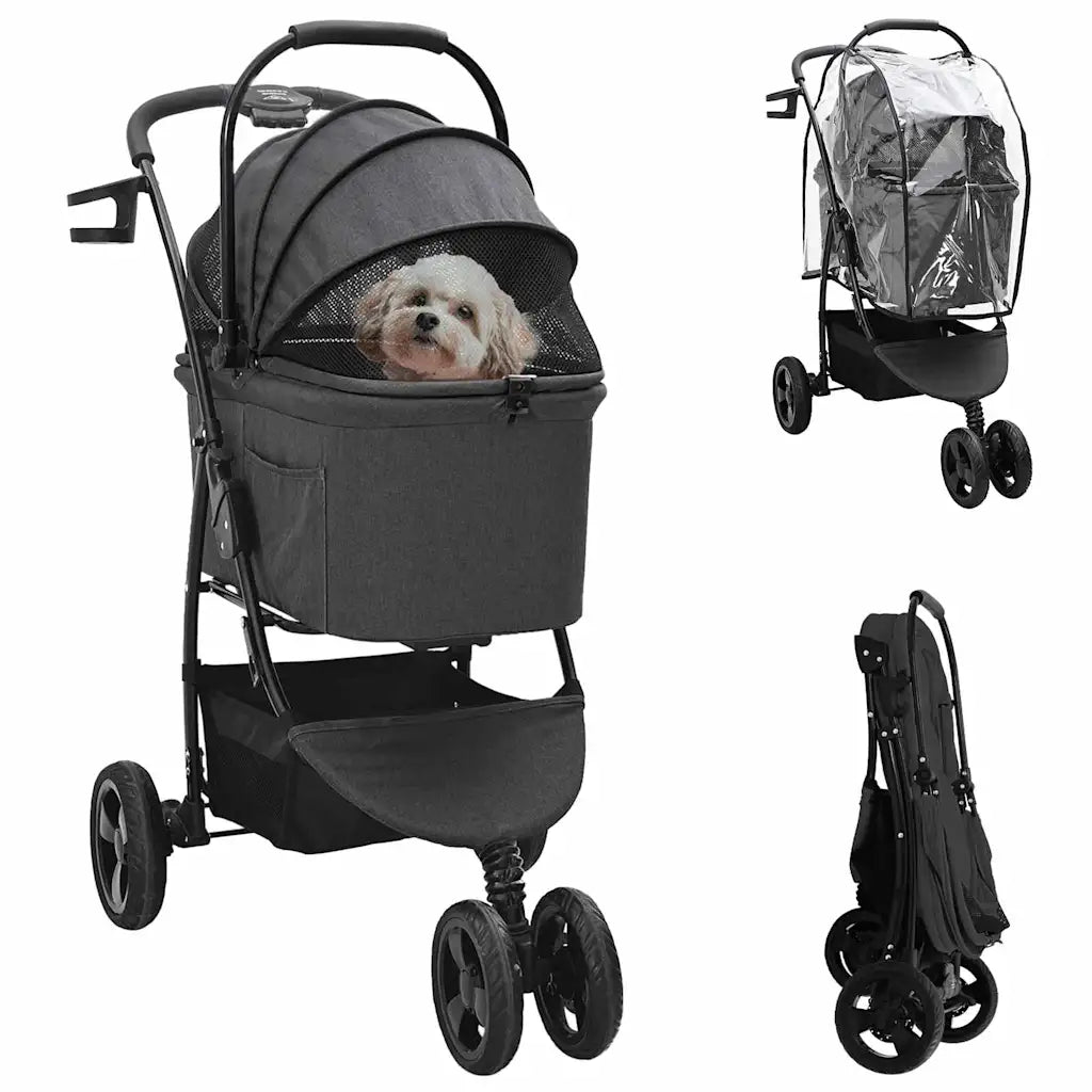 Passeggino pieghevole per animali 78 x 54 x 101 cm