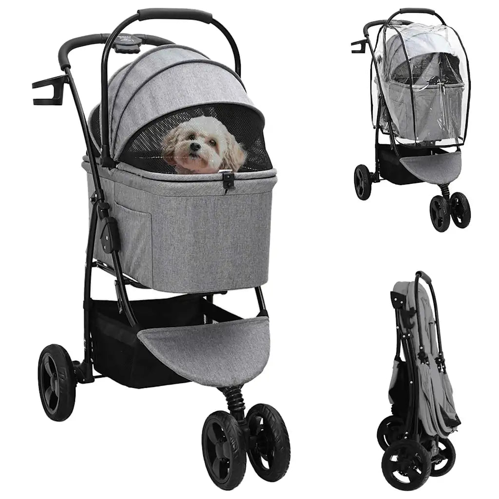 Passeggino pieghevole per animali 78 x 54 x 101 cm