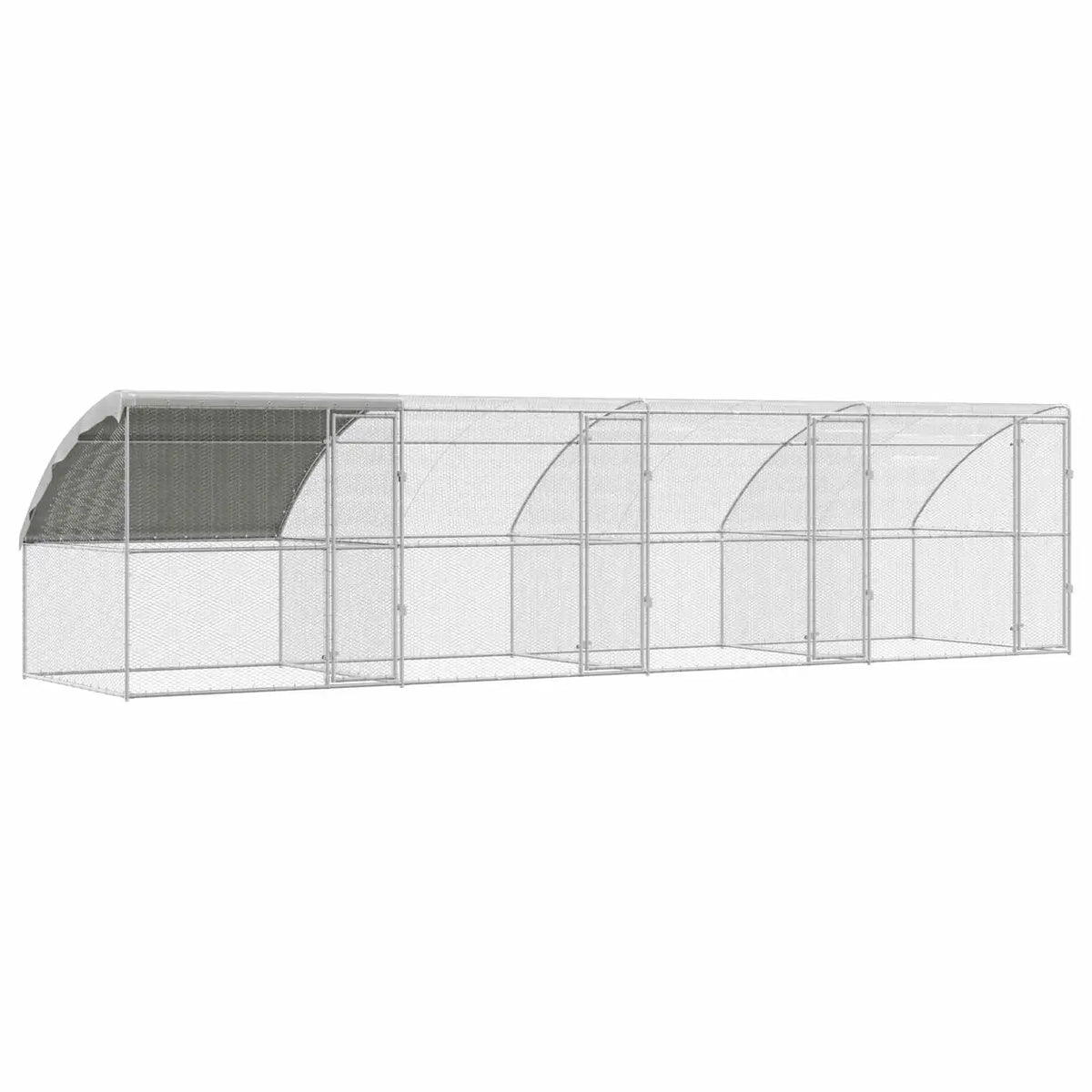Gabbia per polli 4 pz 800x200x200 cm in acciaio e PE