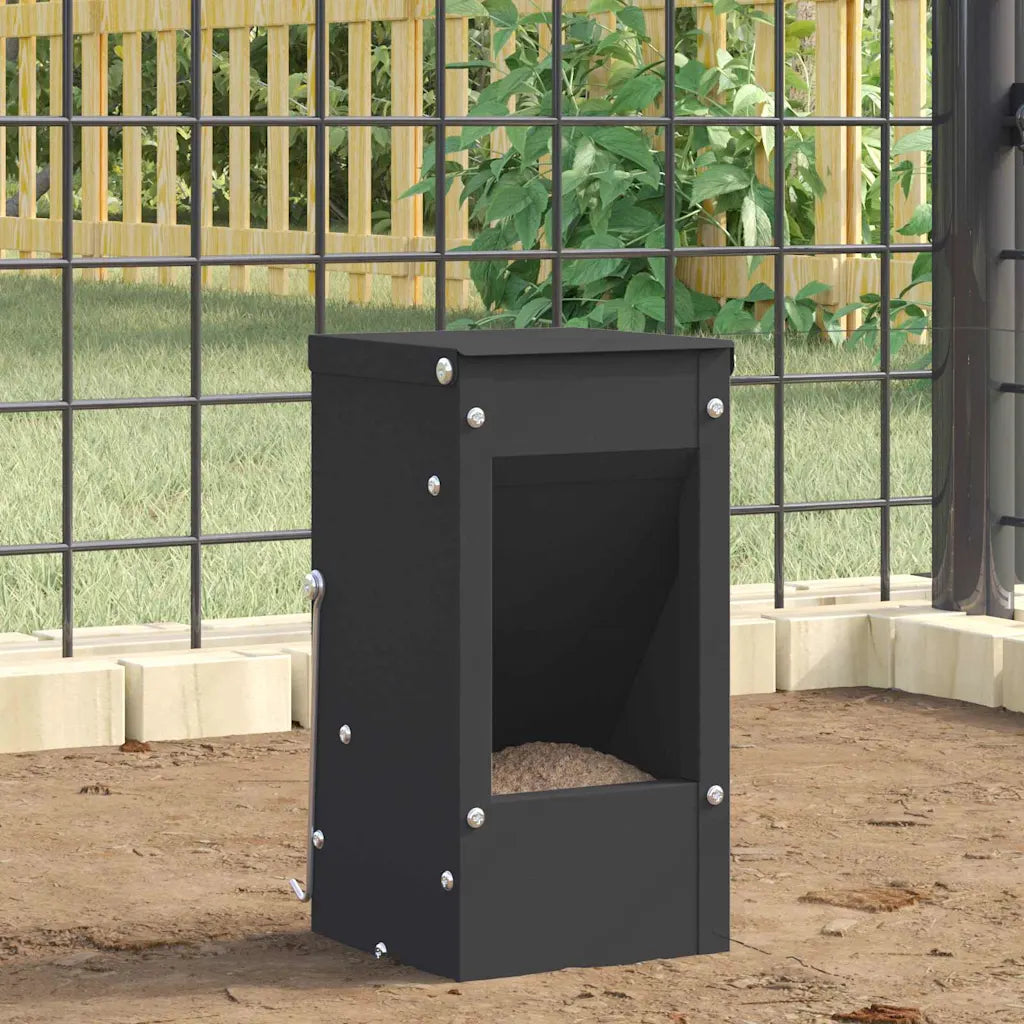 Mangiatore per conigli 12,5 x 12,5 x 25 cm in acciaio zincato