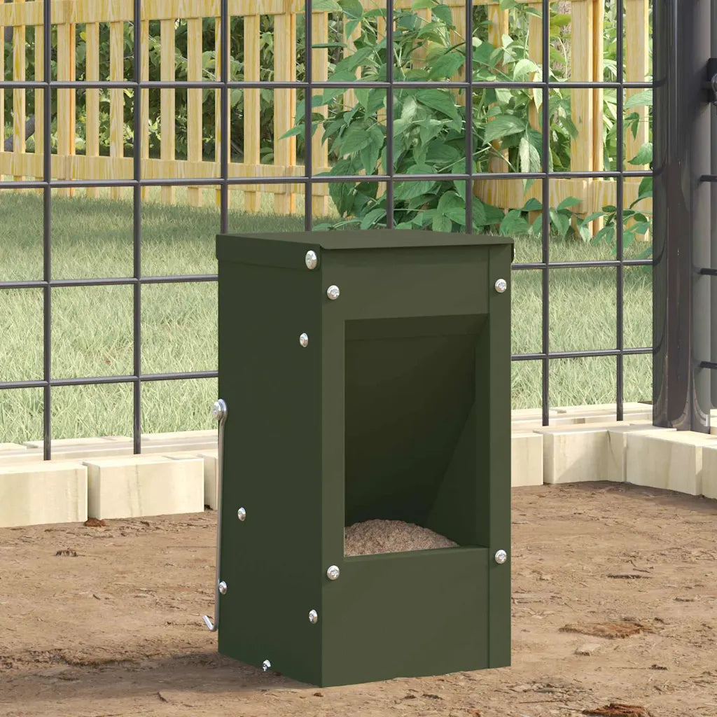Mangiatore per conigli 12,5 x 12,5 x 25 cm in acciaio zincato