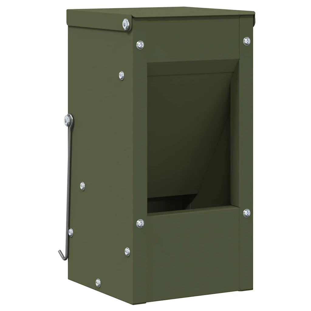 Mangiatore per conigli 12,5 x 12,5 x 25 cm in acciaio zincato