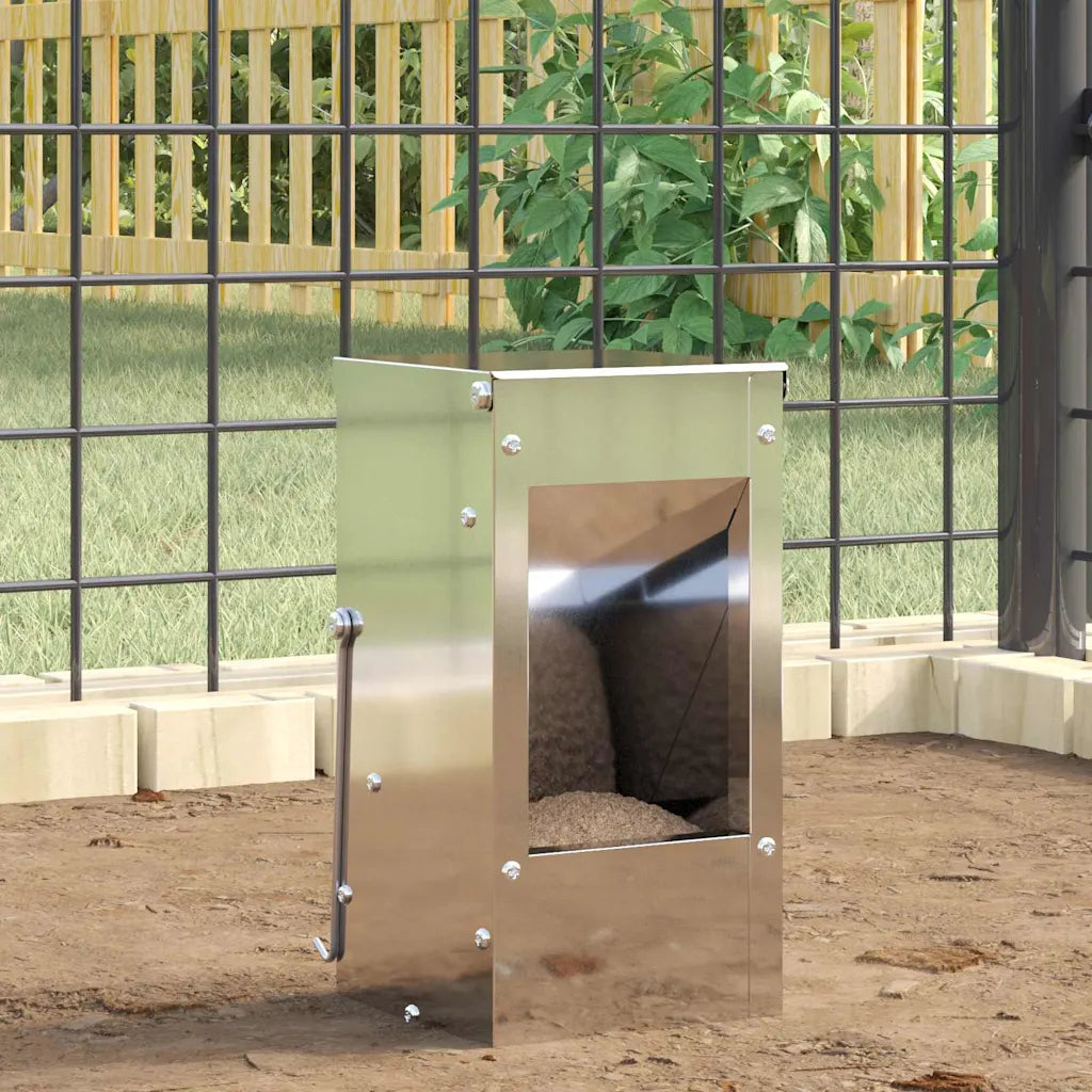 Mangiatore per conigli 12,5 x 12,5 x 25 cm in acciaio zincato