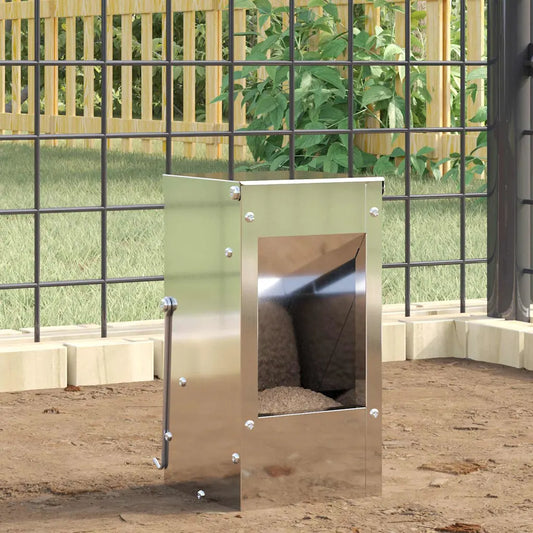 Mangiatore per conigli 12,5 x 12,5 x 25 cm in acciaio zincato