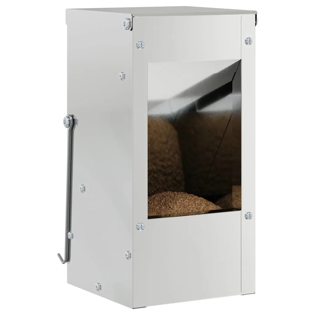 Mangiatore per conigli 12,5 x 12,5 x 25 cm in acciaio zincato