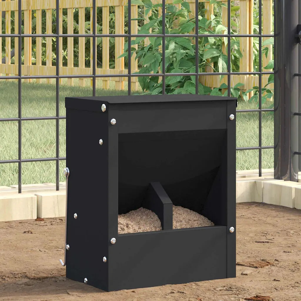 Mangiatore per conigli in acciaio zincato 20 x 12,5 x 25 cm