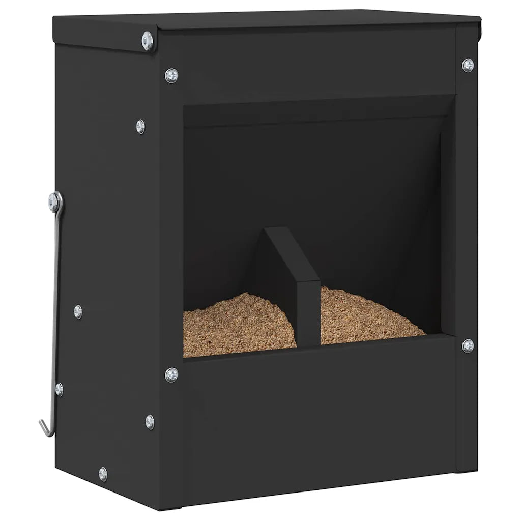 Mangiatore per conigli in acciaio zincato 20 x 12,5 x 25 cm