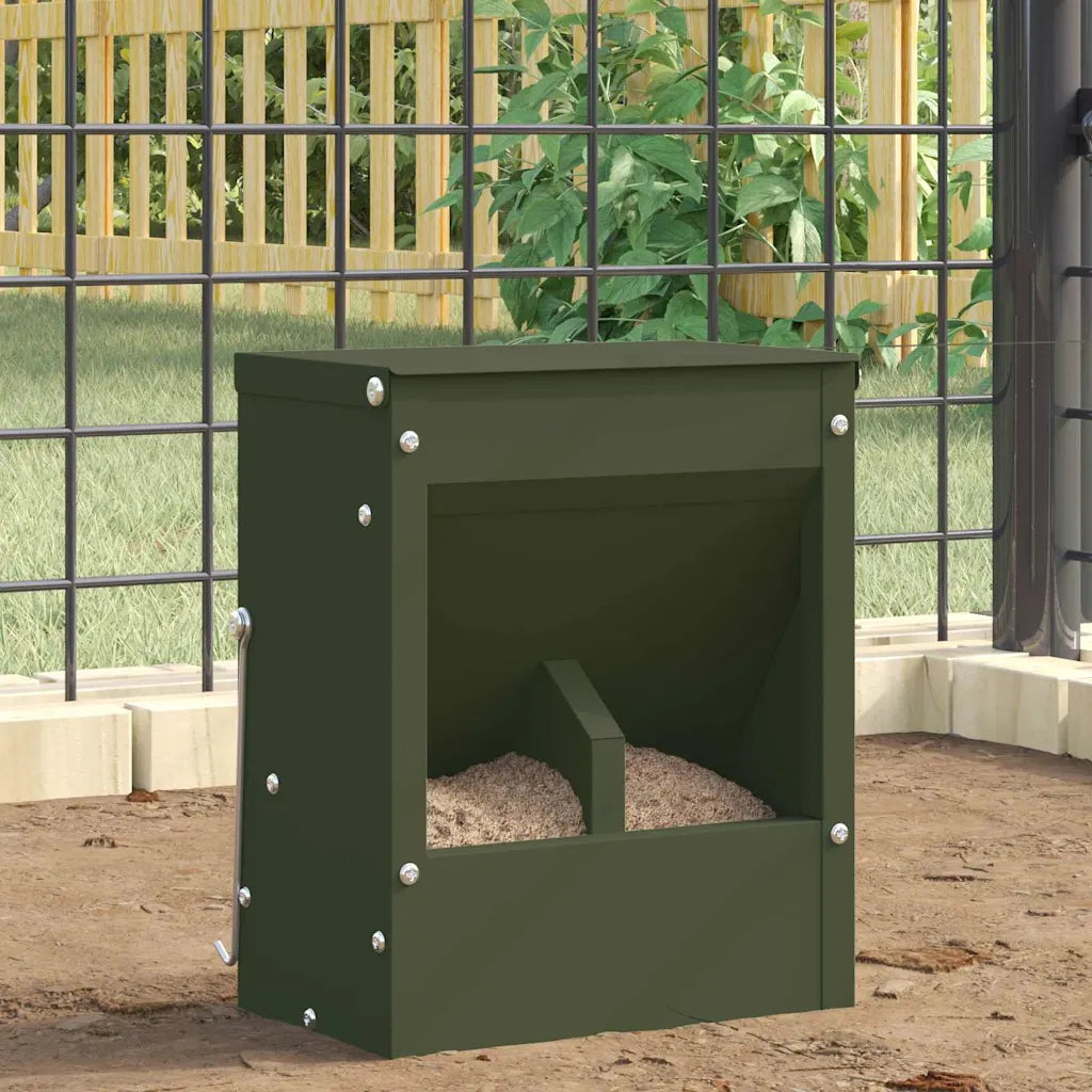 Mangiatore per conigli in acciaio zincato 20 x 12,5 x 25 cm