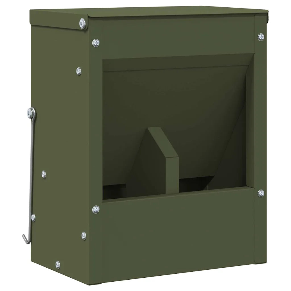 Mangiatore per conigli in acciaio zincato 20 x 12,5 x 25 cm
