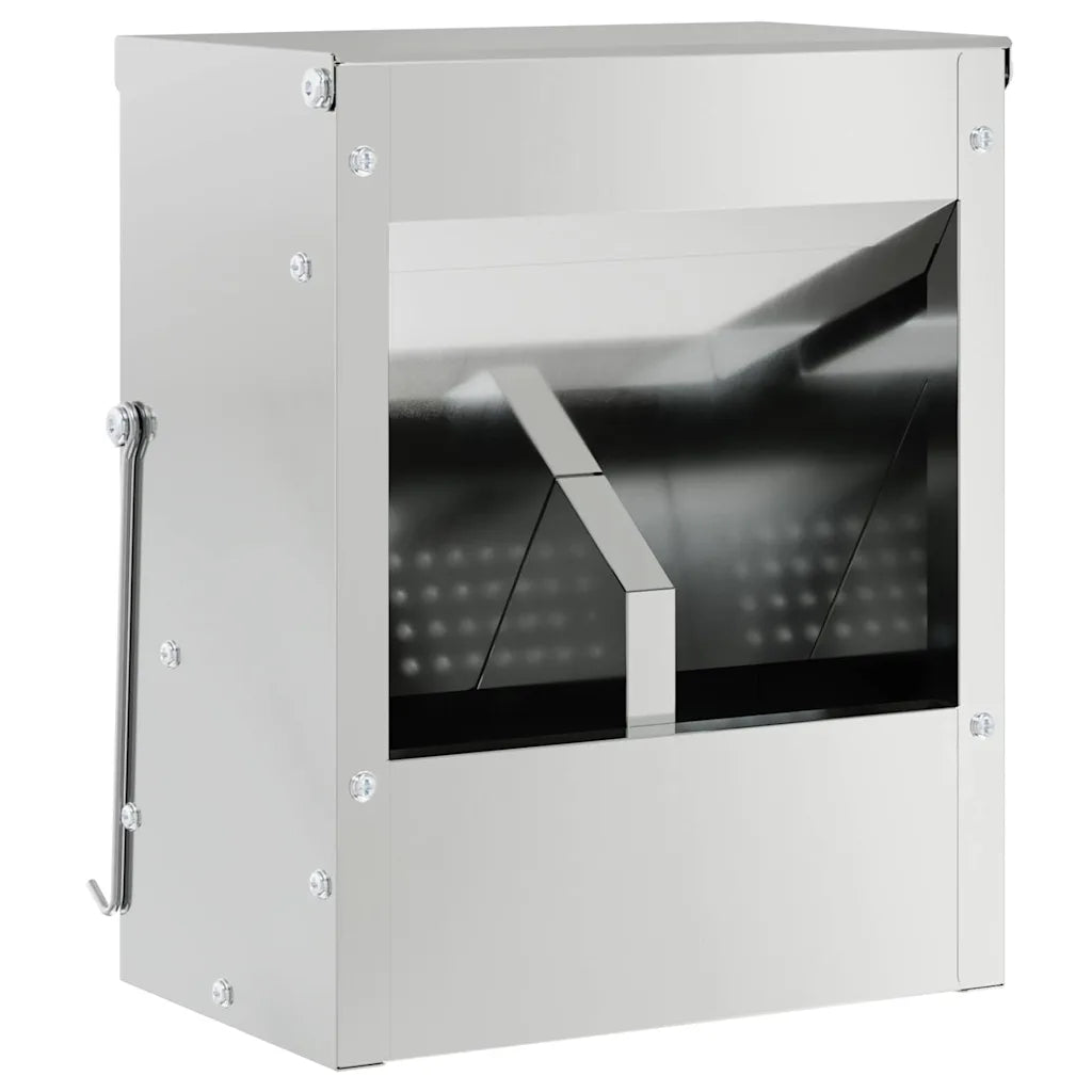 Mangiatore per conigli in acciaio zincato 20 x 12,5 x 25 cm