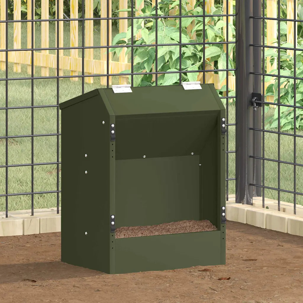 Mangiatore per conigli 33,5 x 25,5 x 45,5 cm in acciaio zincato