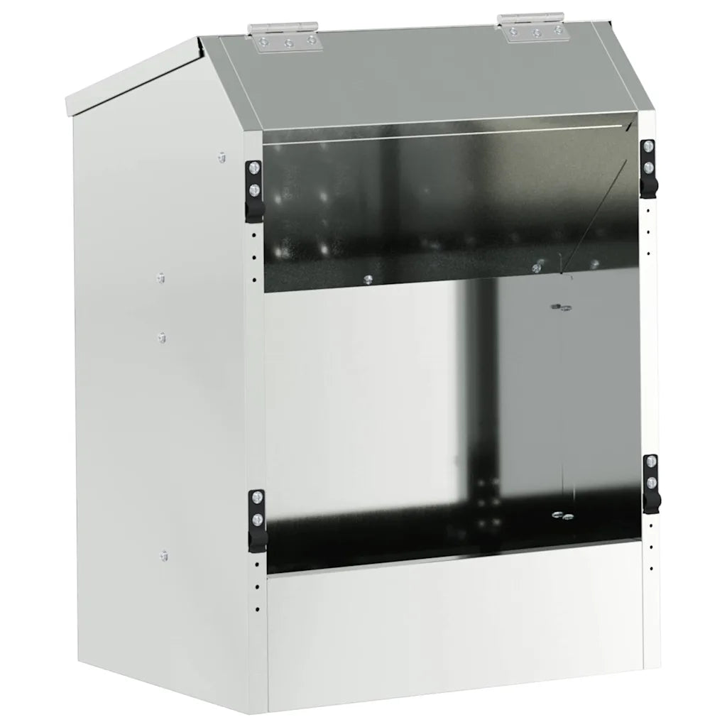 Mangiatore per conigli 33,5 x 25,5 x 45,5 cm in acciaio zincato