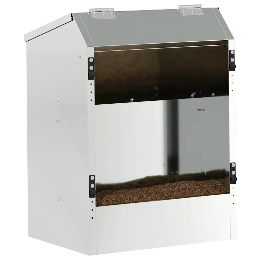Mangiatore per conigli 33,5 x 25,5 x 45,5 cm in acciaio zincato
