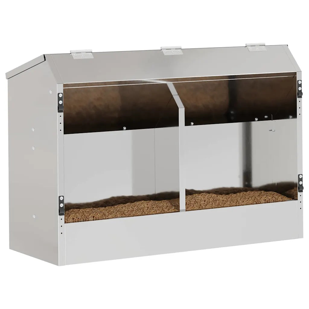 Mangiatore per conigli in acciaio 64,5 x 25,5 x 45,5 cm