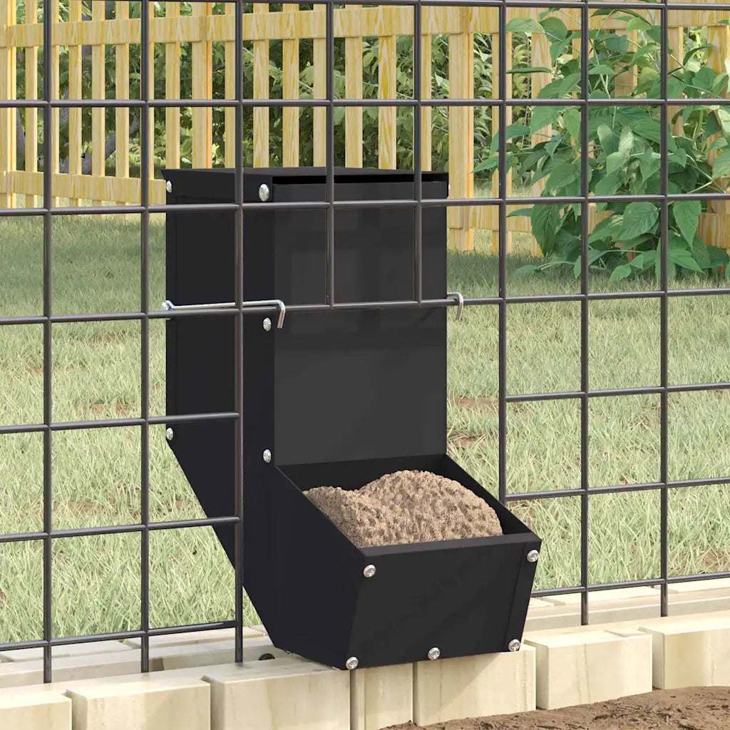 Mangiatore per conigli in acciaio zincato 12,5x26x28,5 cm