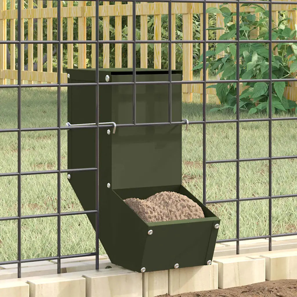 Mangiatore per conigli in acciaio zincato 12,5x26x28,5 cm