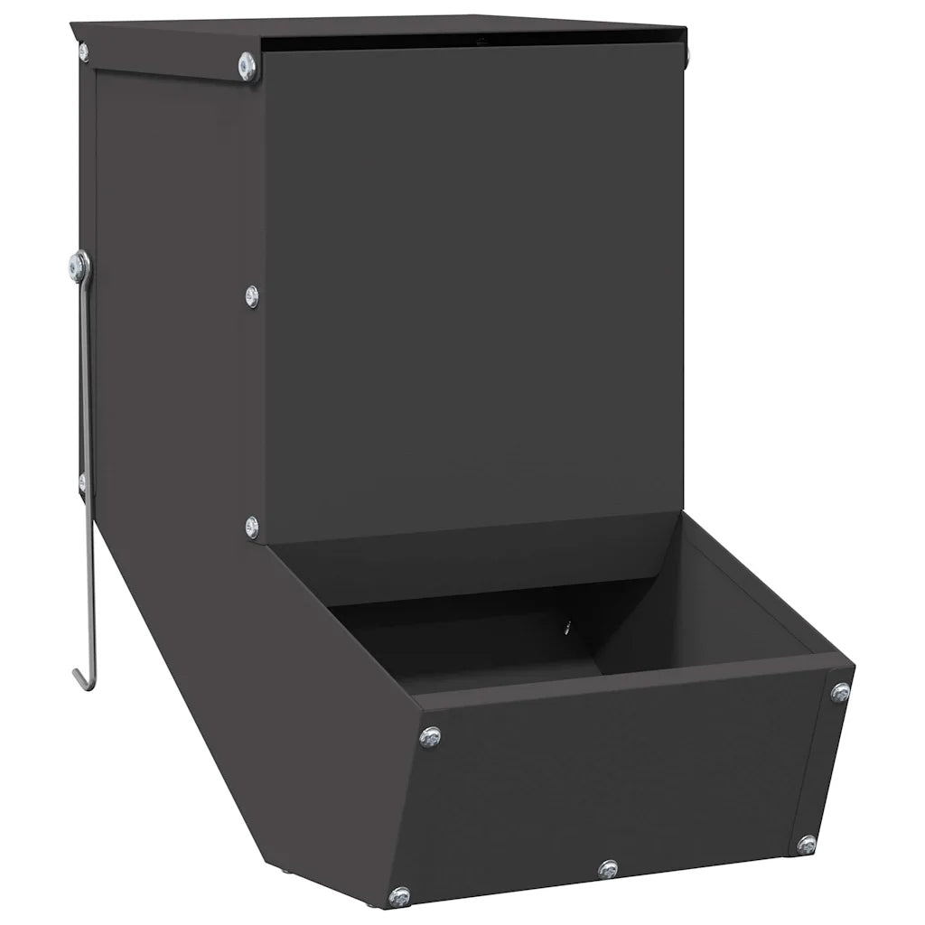 Mangiatore per conigli in acciaio zincato 17,5 x 26 x 28,5 cm