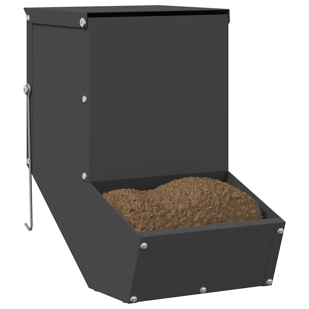 Mangiatore per conigli in acciaio zincato 17,5 x 26 x 28,5 cm