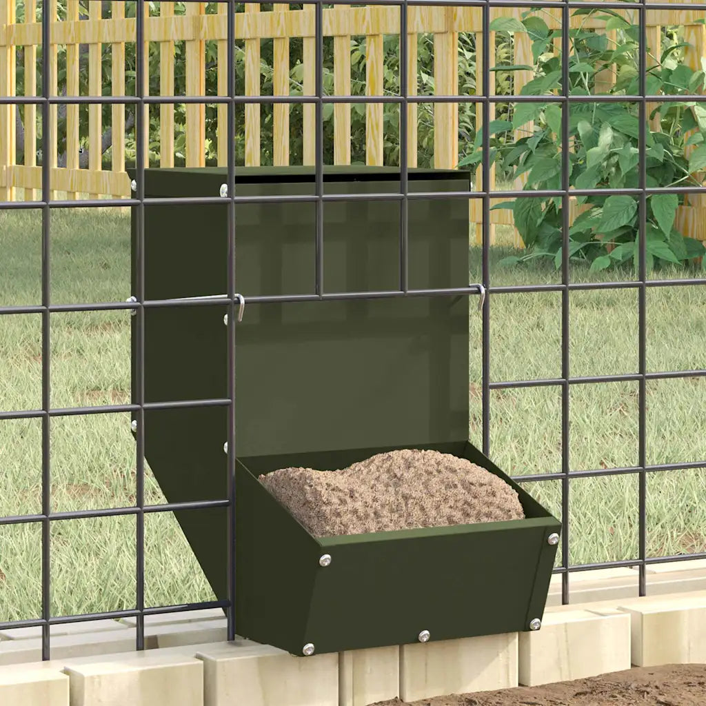 Mangiatore per conigli in acciaio zincato 17,5 x 26 x 28,5 cm