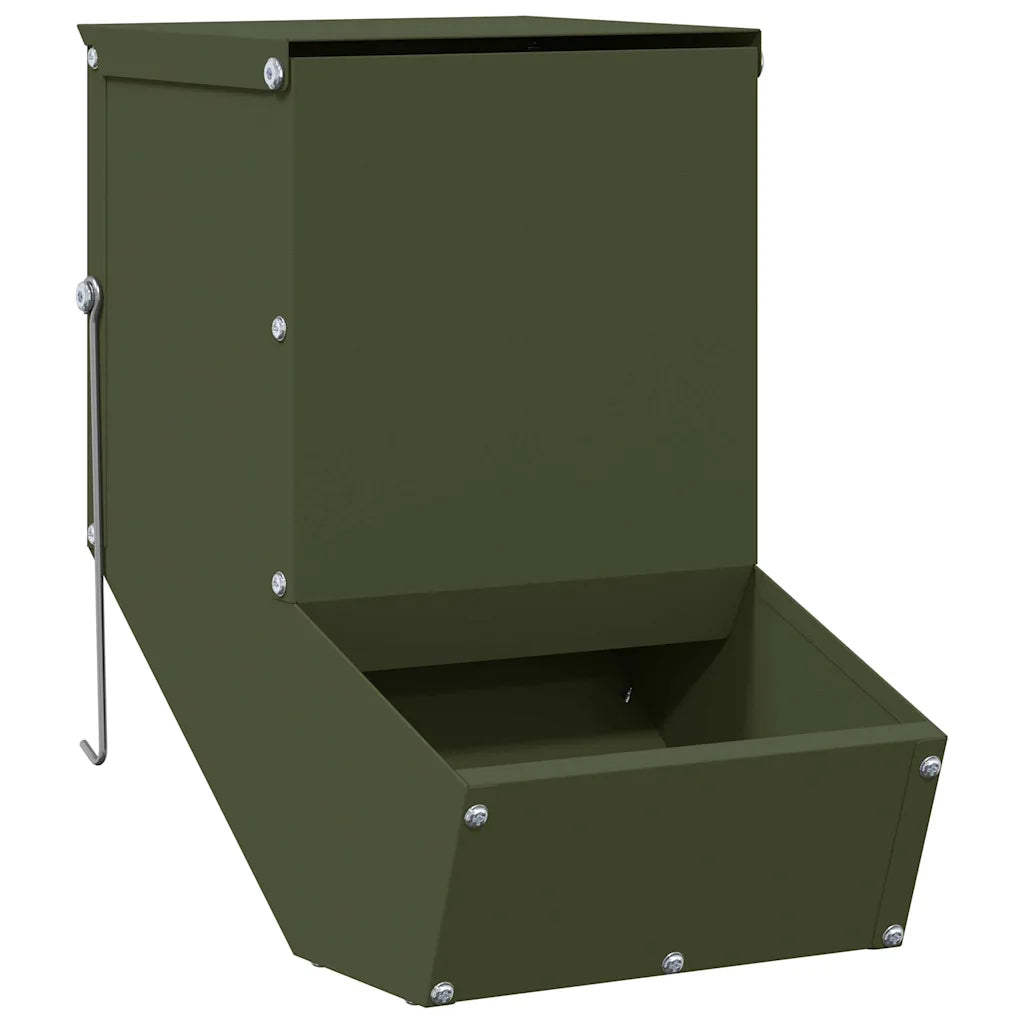 Mangiatore per conigli in acciaio zincato 17,5 x 26 x 28,5 cm