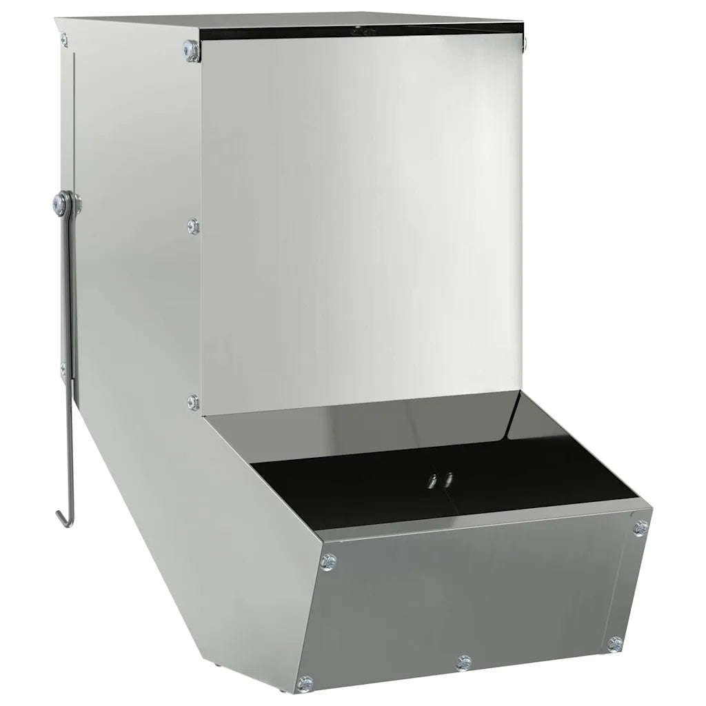 Mangiatore per conigli in acciaio zincato 17,5 x 26 x 28,5 cm