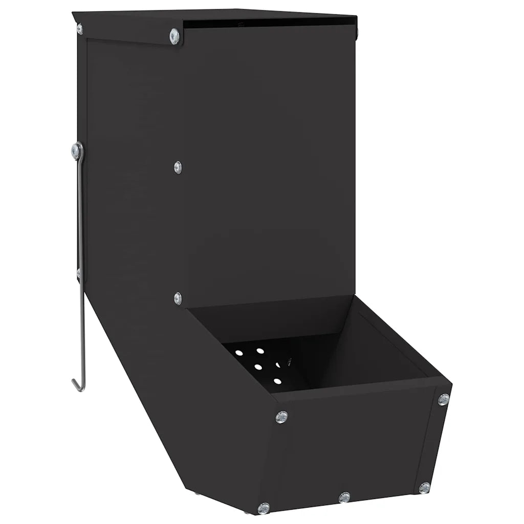 Mangiatore per conigli in acciaio 12,5 x 26 x 28,5 cm