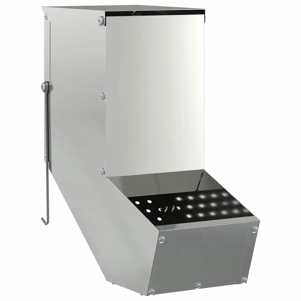 Mangiatore per conigli in acciaio zincato 12,5x26x28,5 cm
