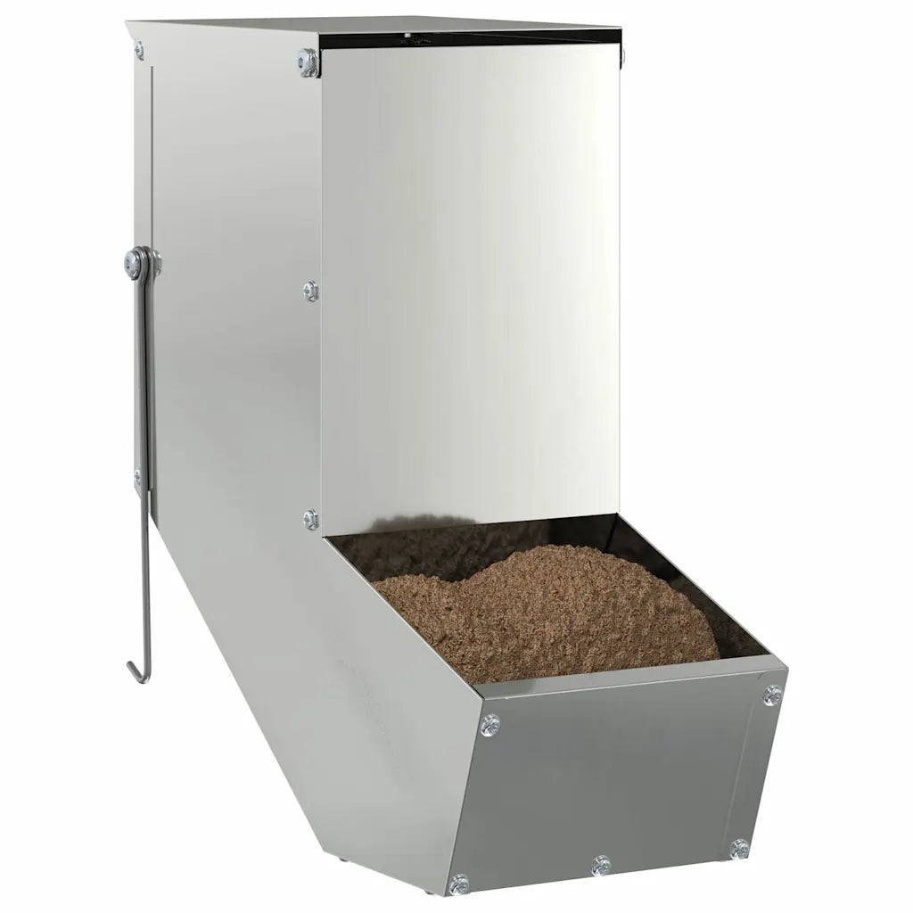 Mangiatore per conigli in acciaio zincato 12,5x26x28,5 cm