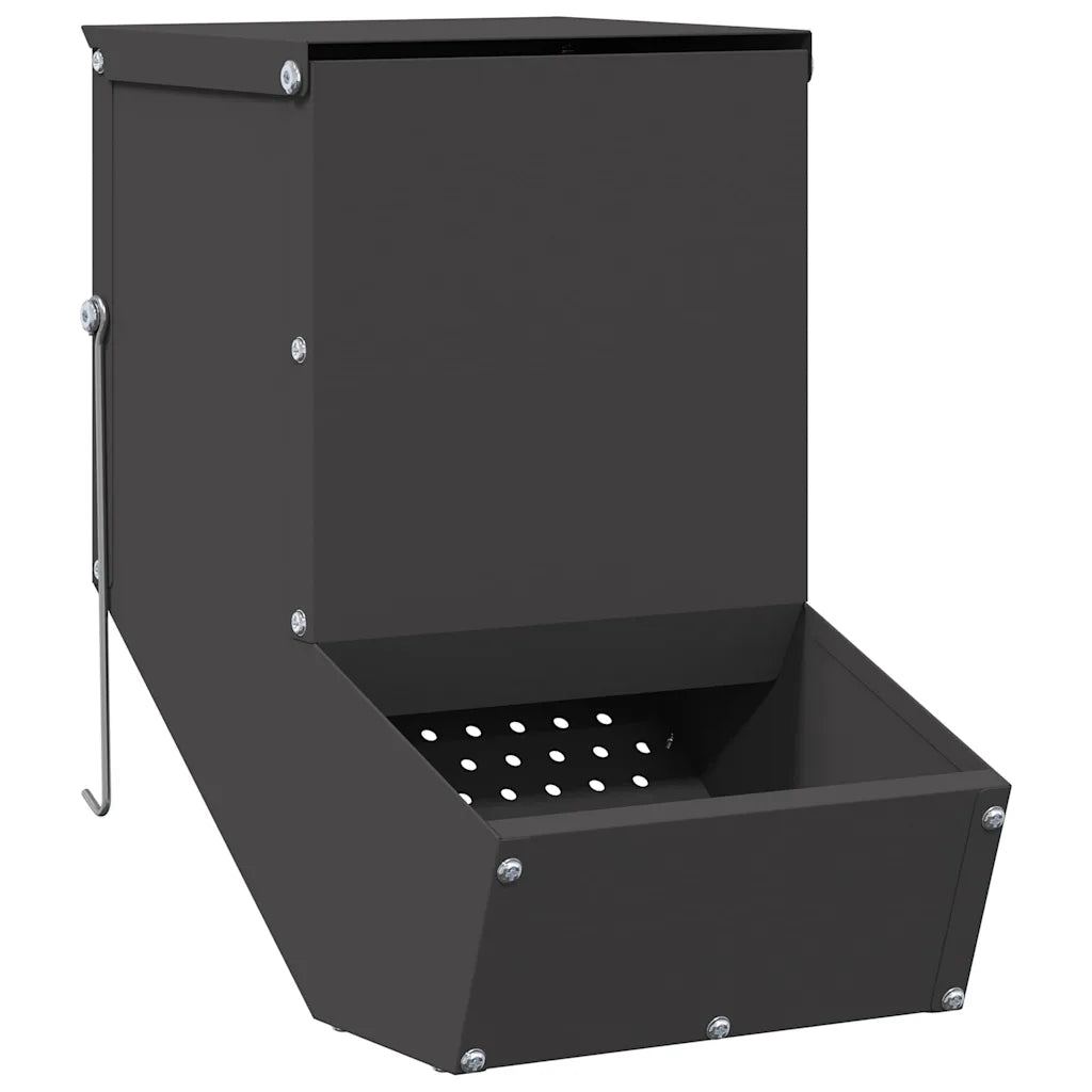 Mangiatore per conigli in acciaio 17,5 x 26 x 28,5 cm