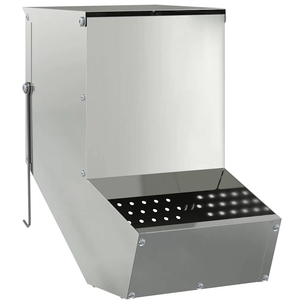Mangiatore per conigli in acciaio 17,5 x 26 x 28,5 cm