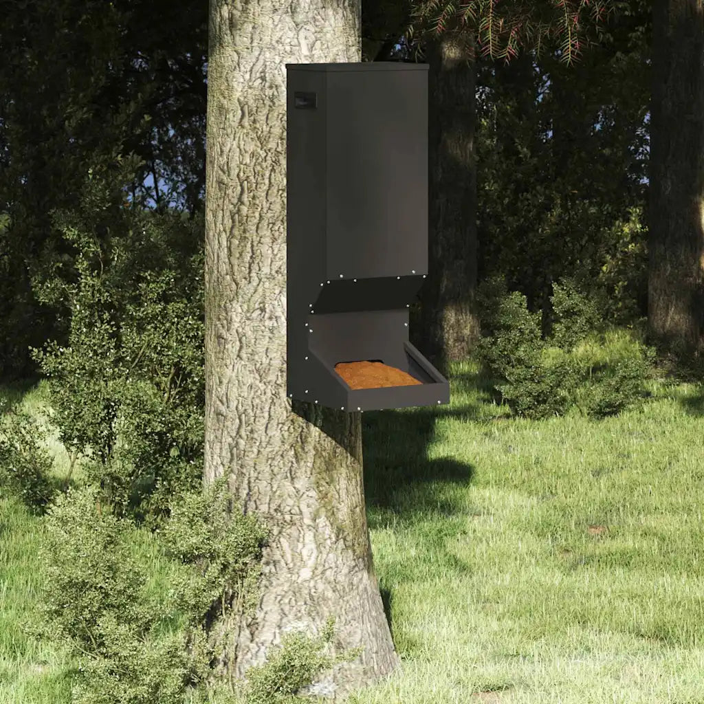 Mangiatore per cervi 28 x 30 x 80 cm in acciaio zincato