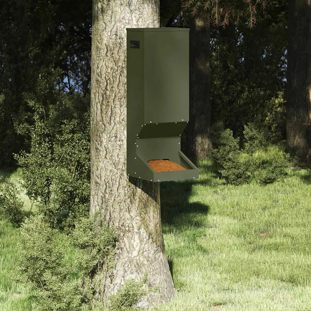 Mangiatore per cervi 28 x 30 x 80 cm in acciaio zincato