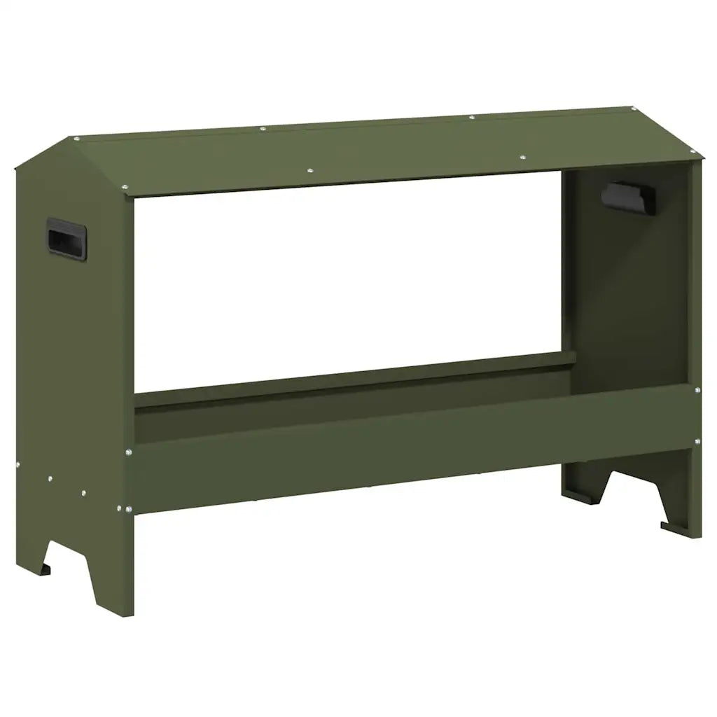 Mangiatoia per polli 81 x 32 x 53,5 cm in acciaio zincato