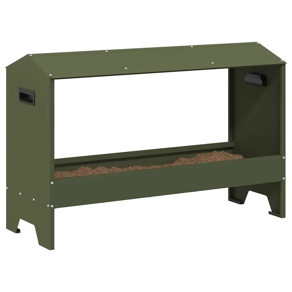 Mangiatoia per polli 81 x 32 x 53,5 cm in acciaio zincato