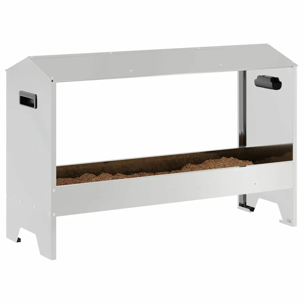 Mangiatoia per polli 81 x 32 x 53,5 cm in acciaio zincato