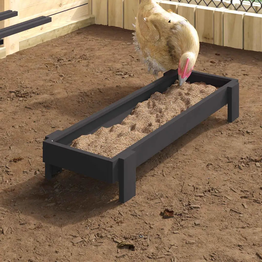 Mangiatoia per polli 80 x 28 x 13,5 cm in acciaio zincato